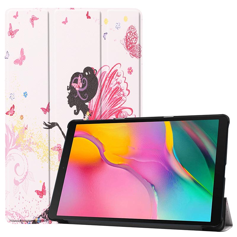 For Samsung Galaxy Tab A 10.1 inch Case Ultra Slim Leather Magnetic Stand Cover For Samsung Tab SM-T510 SM-T515 Funda Capa: Elf girl