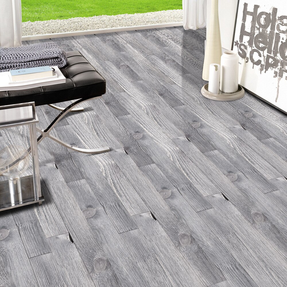 Adesivo Murale Kiwistar Pianta E Ornamenti - Colore Grigio Argento, 96 X 30 Cm, Rimovibile - 3