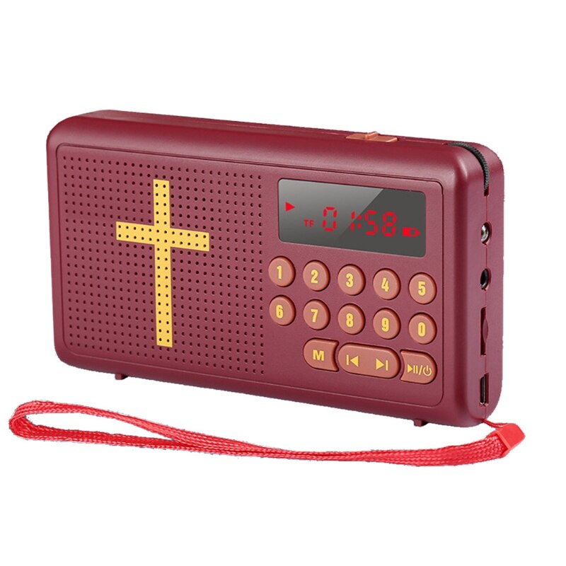 Universal High-end Rechargeable Audios Bible Player Electronic Bible Talking King James Version Bible Audios Player: White