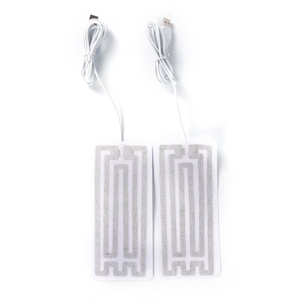 Almohadillas calefactoras eléctricas, 1 par, 5V, USB, elemento calefactor de fibra de carbono, almohadilla calefactora, almohadilla para pies