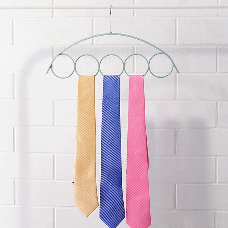 5 huller tørklæde bøjle pp materiale bøjle til tørklæder plast cirkler tørklæde bøjle arrangør hals slips og bælte bøjle