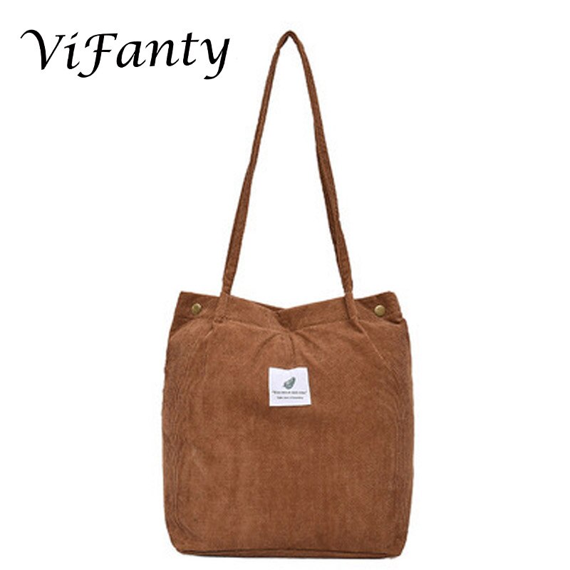 Corduroy Tote Tas Voor Vrouwen Meisjes Kids Schoudertas Met Binnenzak Voor Werk Strand Lunch Reizen En Winkelen Kruidenier