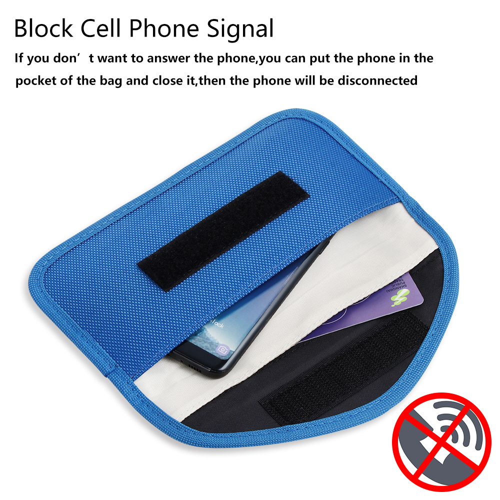Universal Signal Blocker Case Blocking Bag Phone Car Key Faraday Cage Keyless RFID Safe Fob Pouch Automobiles Interior Accessory