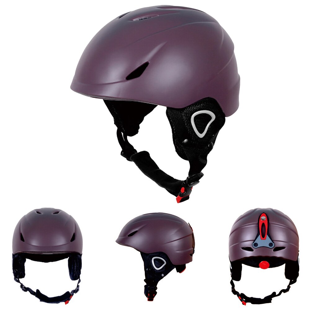 Casco de esquí ultraligero KY-C006 PC + EPS para hombre y mujer, casco de esquí, resistente a impactos, de seguridad, deportivo: Coffee