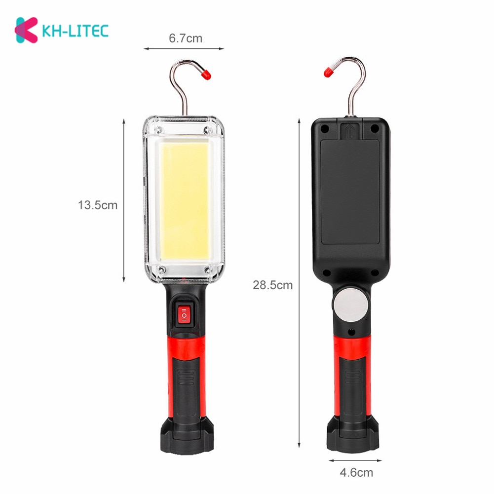 Cob Led Work Light Floodlight Rechargeable Lamp Led Portable Magnetic Light Hook Outdoor Camping Inspection Light Flashlight