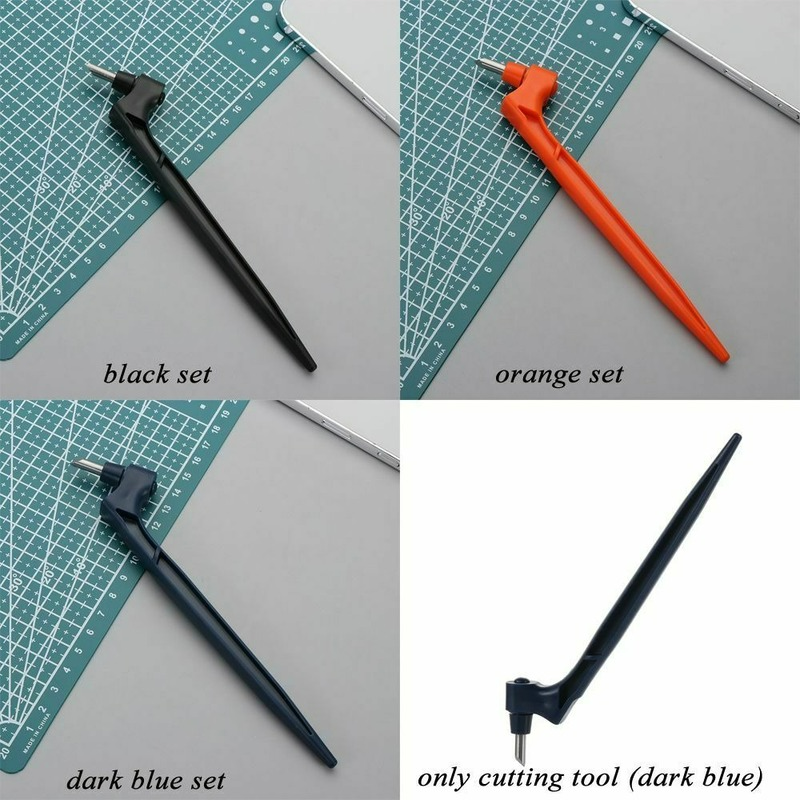 Paper Craft Cutter Cutting Kinfe with Steel Rotating Blade Safety Cutter Paper Knife Engraving Plate Set DIY Art Cutting Tool
