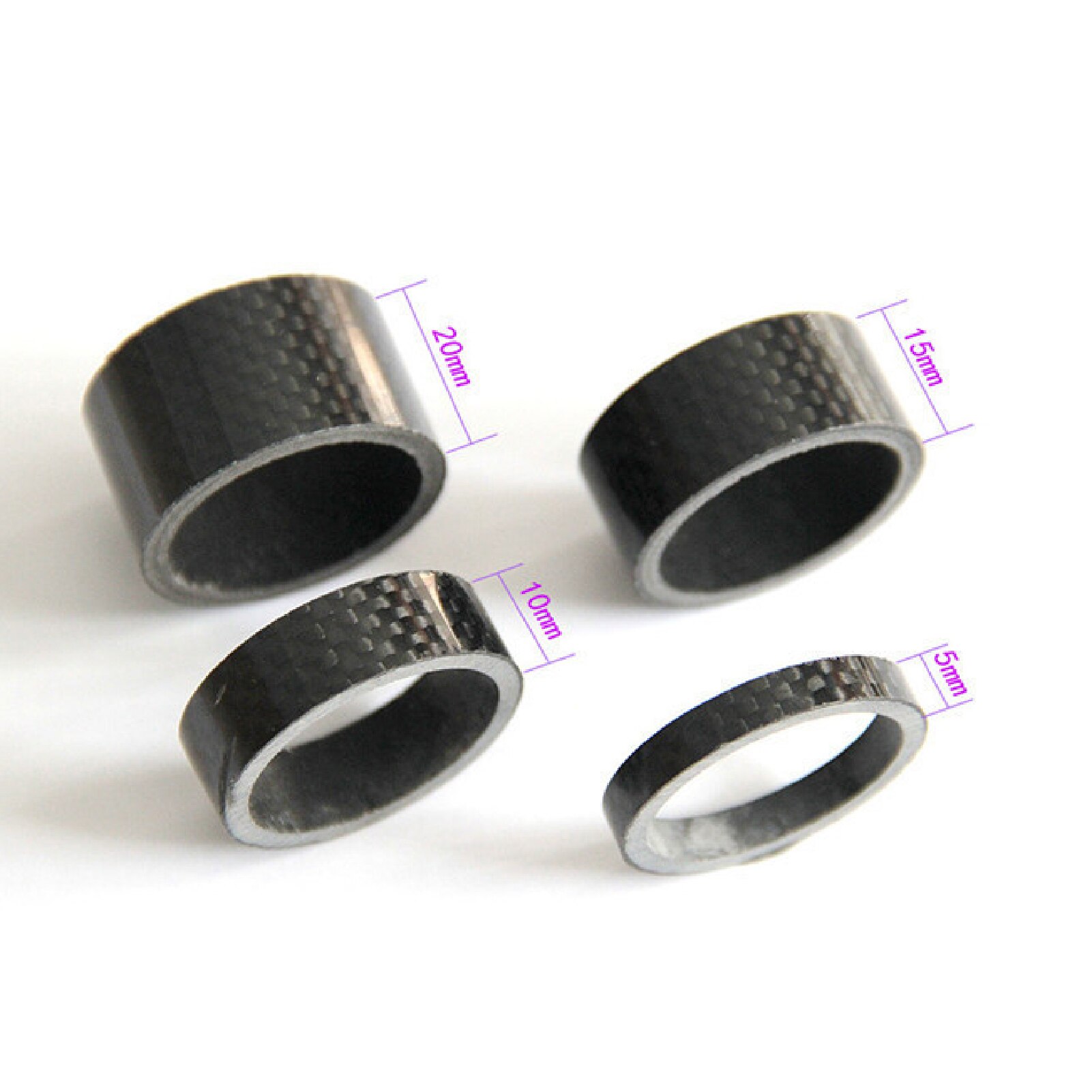 5/10/15/20Mm Carbon Fiber Headset Vork Spacers Kit Stuur Washer Ring Pakking Voorvork mtb Fiets Steel Racefiets