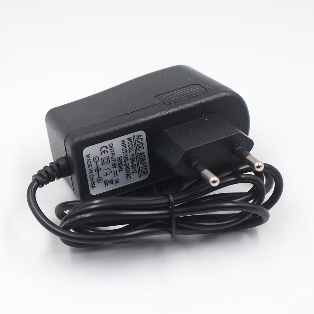 6V1A Power Charger AC 100V-240V Converter Adapter DC 6V 1A 1000mA Power Supply EU Plug DC 5.5mm x 2.1mm 1PCS