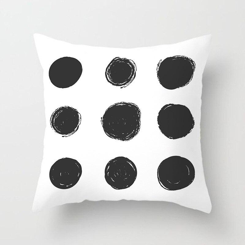 YWZN Black and White Geometric Decorative Pillowcases Polyester Throw Pillow Case Striped Geometric Pillowcase kussensloop: 12