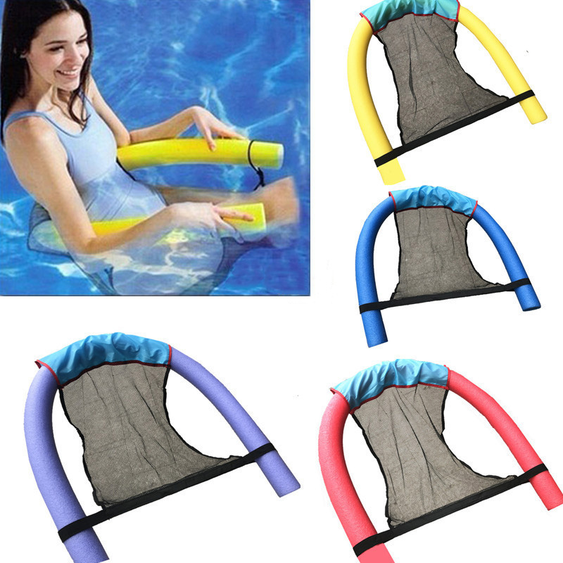 Pool Noodle Chair Net Floating Chair Novelty Bright Color Pool Floating Chair Swimming Pool Seats Floating Bed Chair
