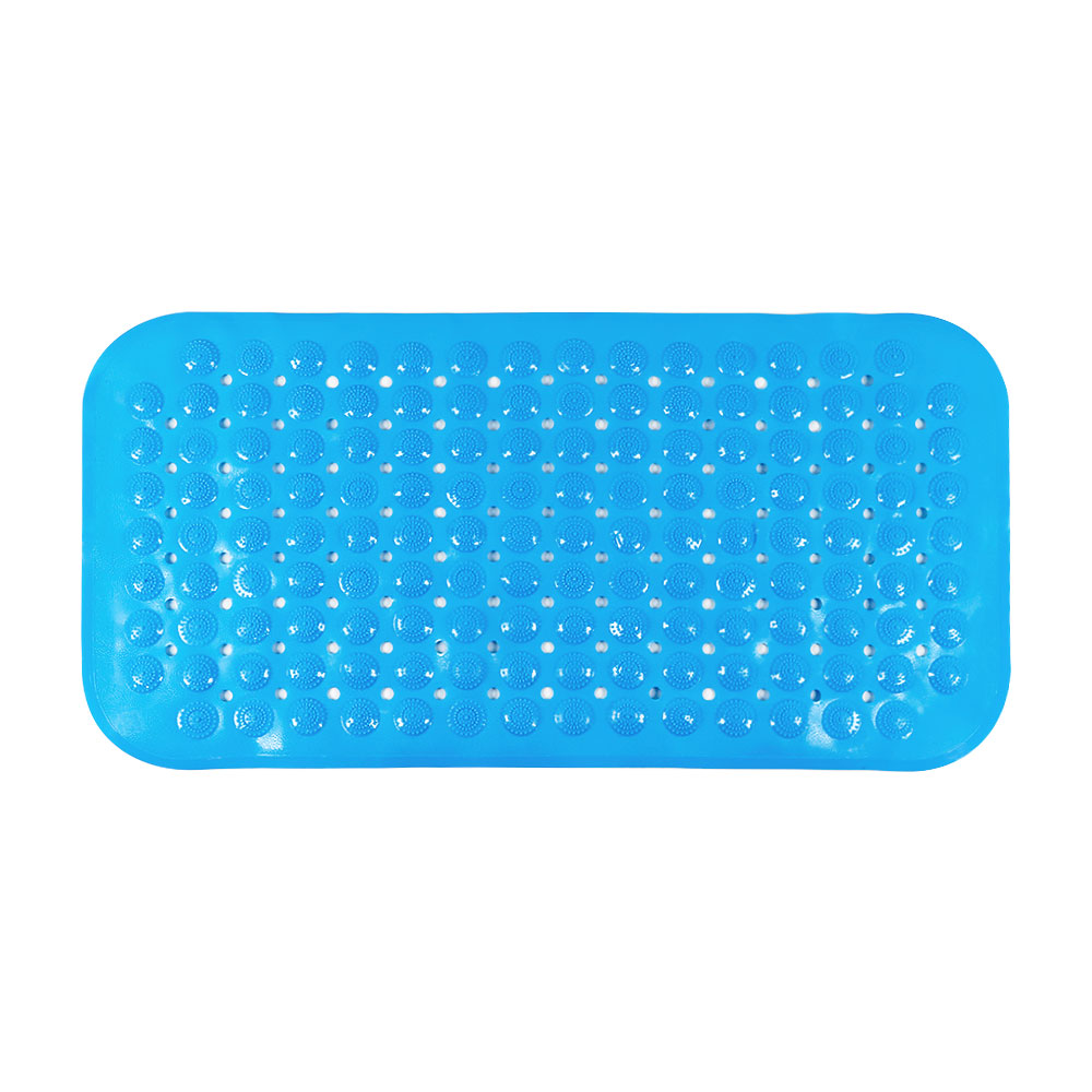 Silicone World Bathroom Anti-skid Mat PVC Bathroom Massage Foot Mat Shower Household Bathtub Mat With Suction Cup Floor Mats: PURPLE / 400MMx800MM