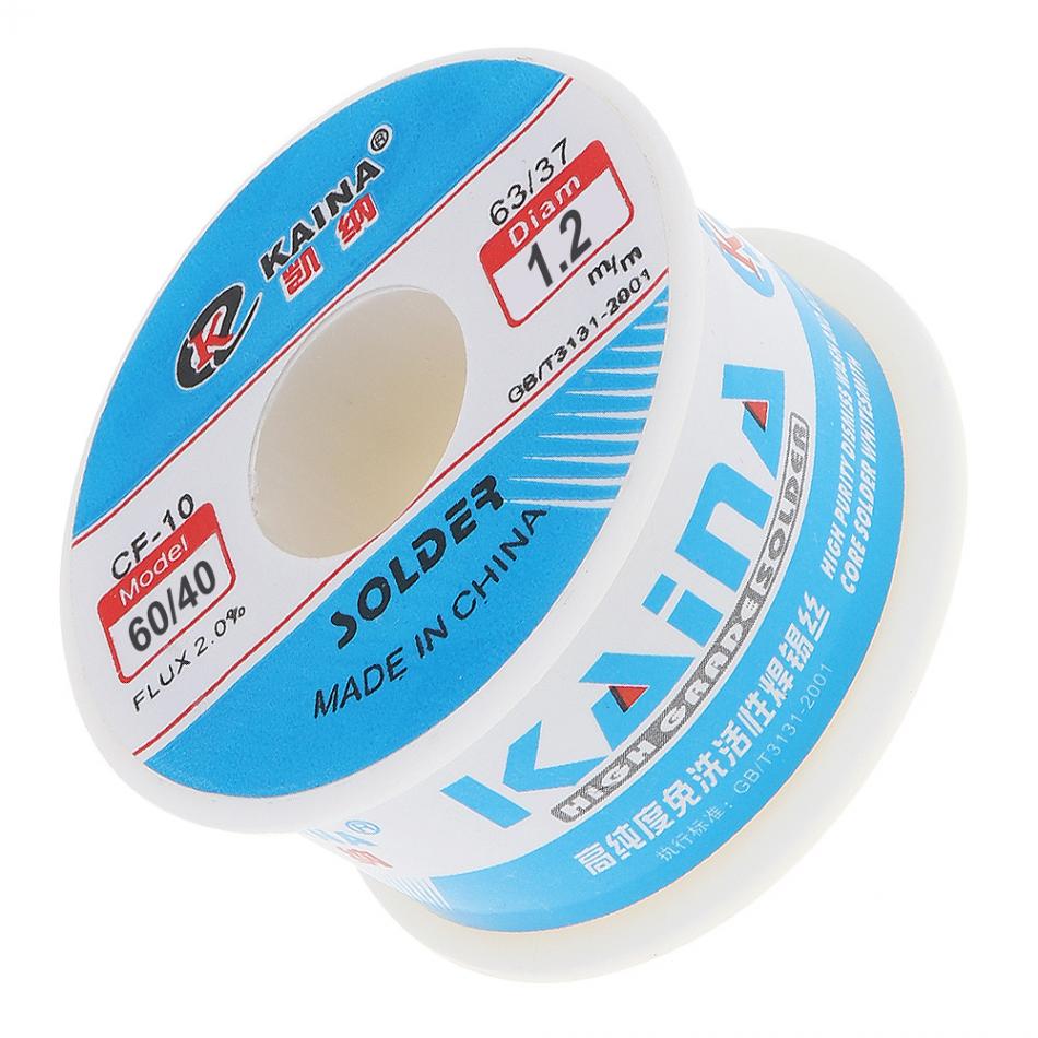 60/40 fil de soudure étain 0.6/0.8/1.0/1.2/1.5/2.0mm 100g plomb rouleau propre colophane soudure noyau fil à souder 2% Flux