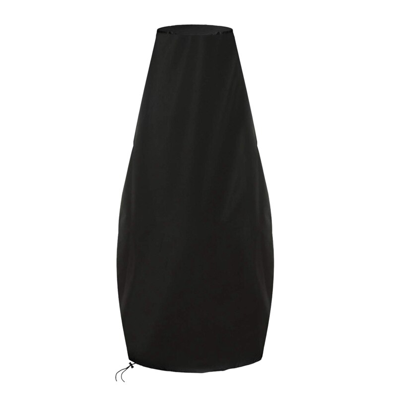 Grote Chimenea Cover Waterdichte Ademende Oxford Stof Outdoor Tuin Patio Heater Cover (122X21X61 Cm) -Zwart