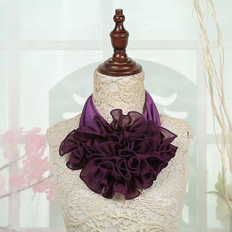 Winter Frauen Schal Blumen- Kragen Schal Luxus Blume Gedruckt Halstuch Ring Nacken Schals: 10