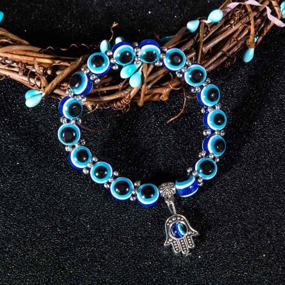 Blue Eyes Armbanden Vintage Fatima Hand Duivel Ogen Armbanden Voor Trendy Sieraden