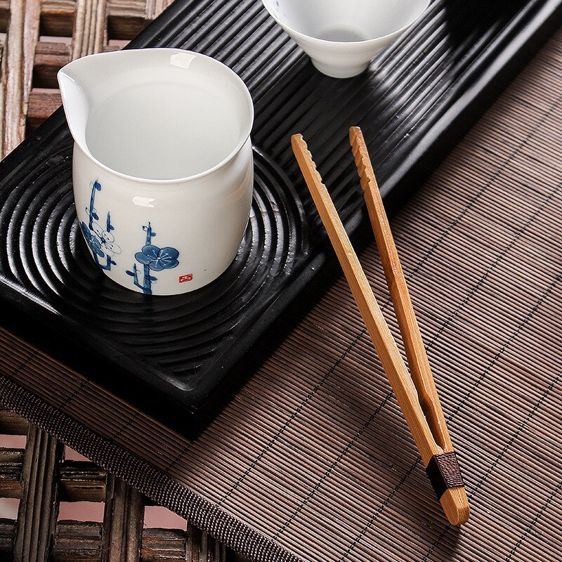 1pcs bamboo solid wood tea holder tea cup holder anti-scalding tea set tea ceremony accessories