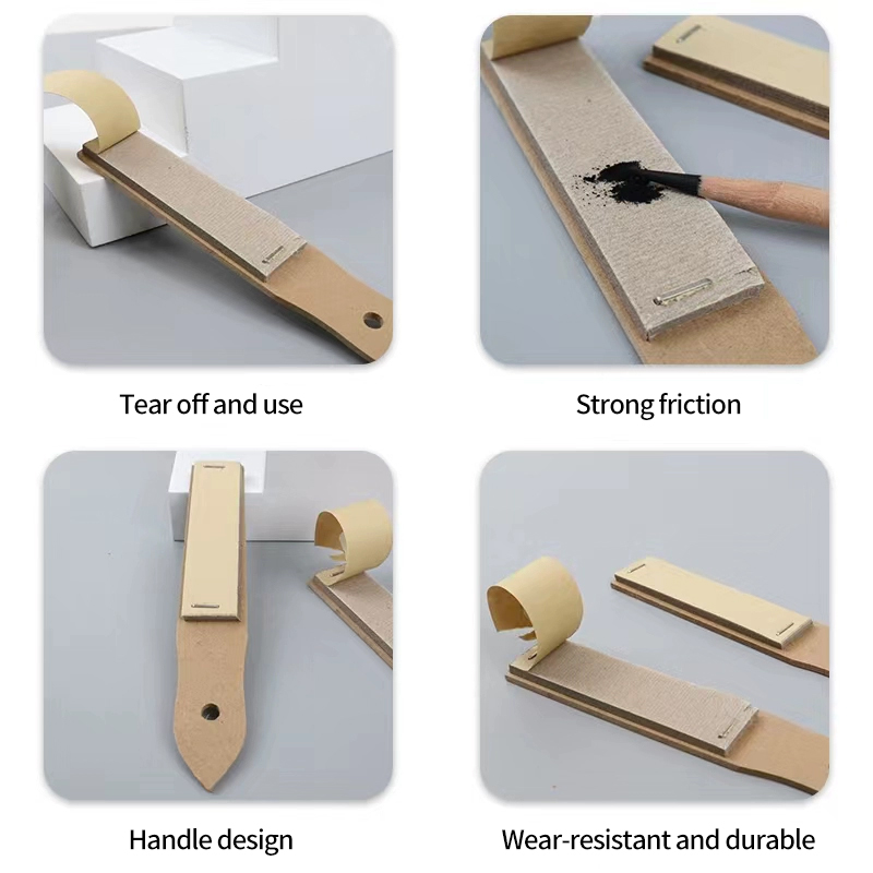 Tablero de papel de lija para lápiz de dibujo, juego de papel de lija para afilar lápiz de carbón para artistas, suministros de dibujo artístico