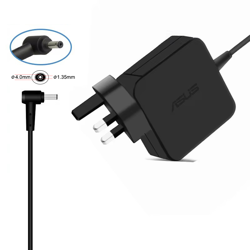 Oryginalny zasilacz sieciowy cargador adp -45w 19v 2.37a 4.0 x 1.35mm do laptopa asus  d541sc d555y d540y f540b f540ba f540bp f540ua: Biały