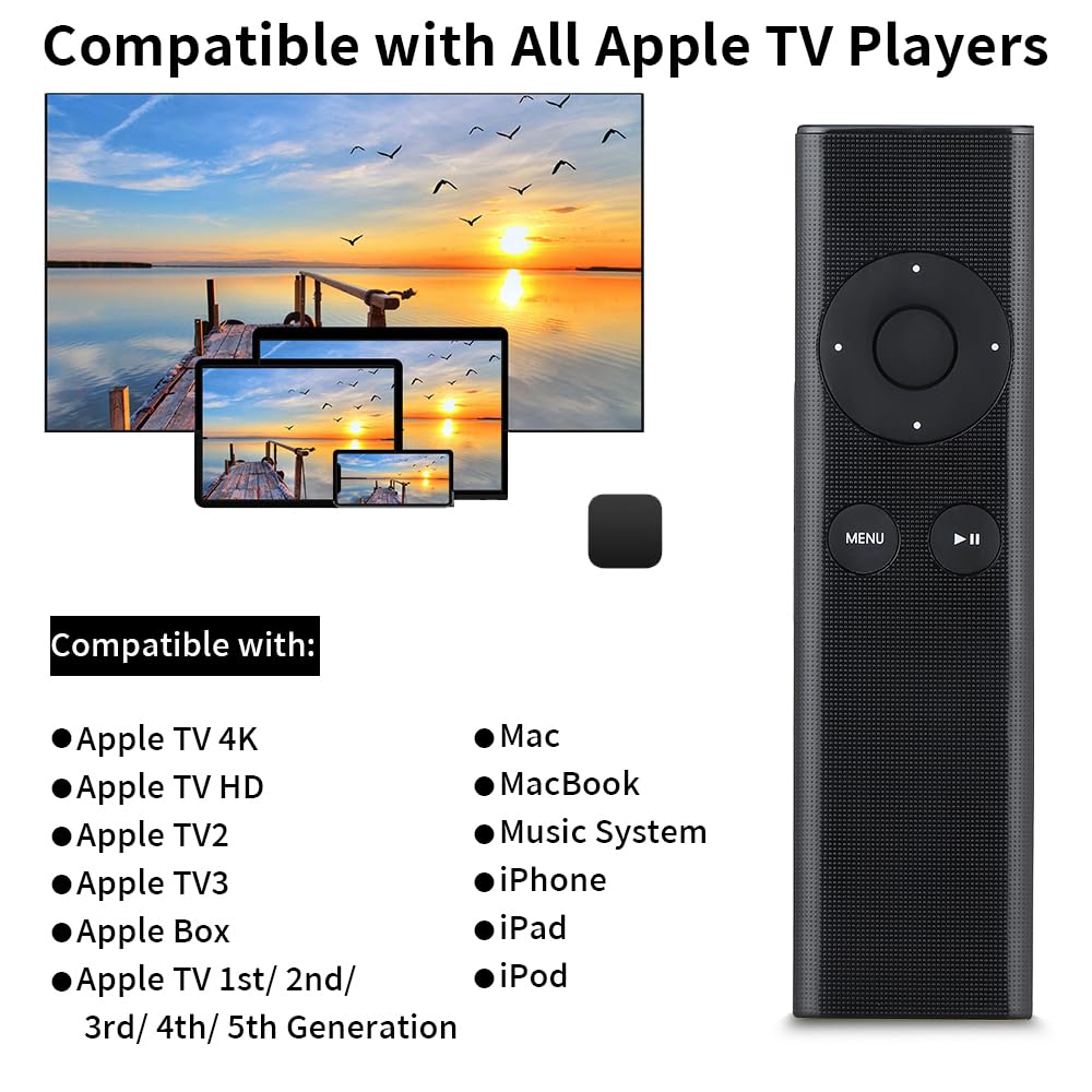 Afstandsbediening voor Apple TV 4K HD TV 1e 2e 3e 4e 5e TV2 TV3 Box voor iPhone iPad Mac MacBook MC377LL/A A2169 A1842 A1625