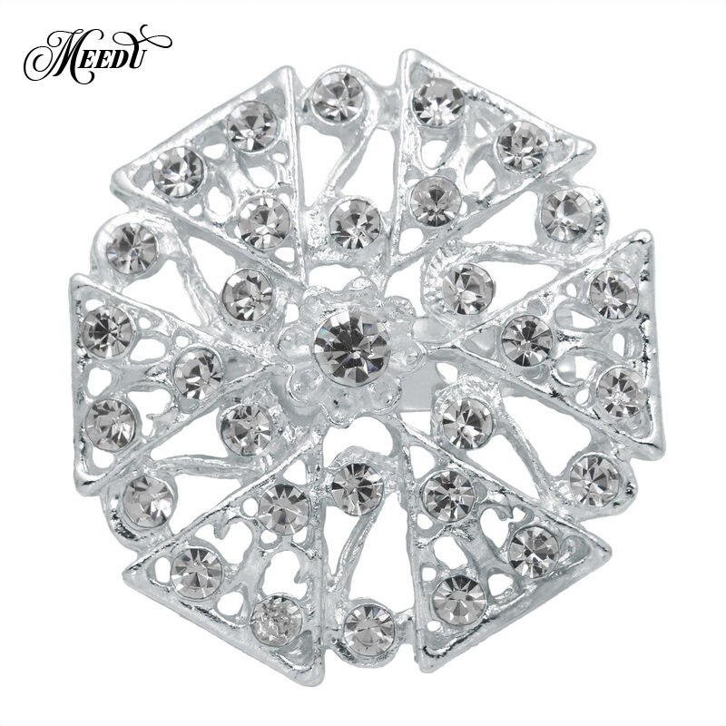 MIEG Clear Rhinestone Bijoux Pins Bloem Broches Voor Vrouwen Wedding Party Decoratie Charmant Sieraden: 630S