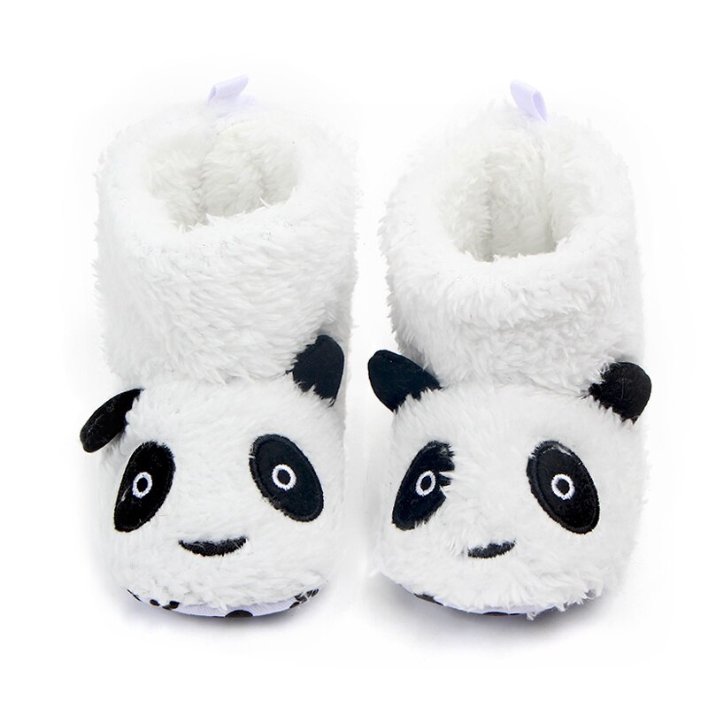 Patpat Winter Baby/Peuter Dier Panda Patroon Colorblock Fleece-Voering Fluwelen Prewalker Schoenen Baby Schoenen: White / Toddler US 3.5
