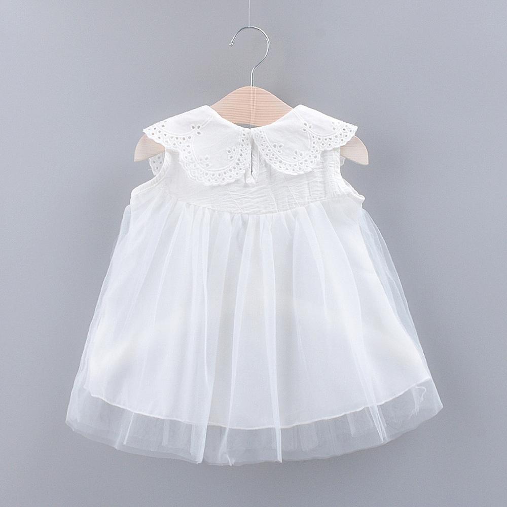 Vestidos sin mangas de encaje con volantes para niñas, Vestido de playa de verano, vestidos princesa de niña, vestidos de vacaciones 1-5 años C2
