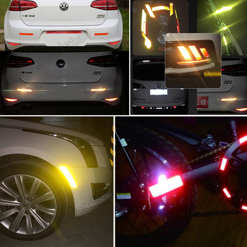 50mm x 3m reflekterende strimler bil klistermærker bil-styling motorcykel dekoration biler sikkerhed advarselsmærke tape