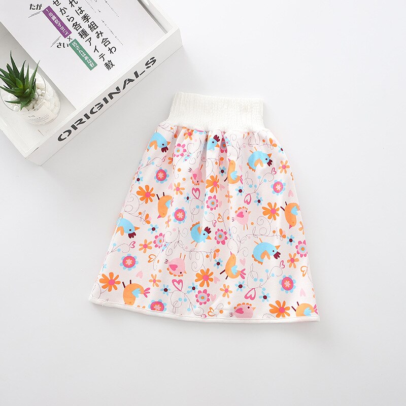 infantile enfants réutilisable imperméable couche-culotte jupe lavable Urine Pad bébé coton couche-culotte formation changement 0-8 ans: Orange / L