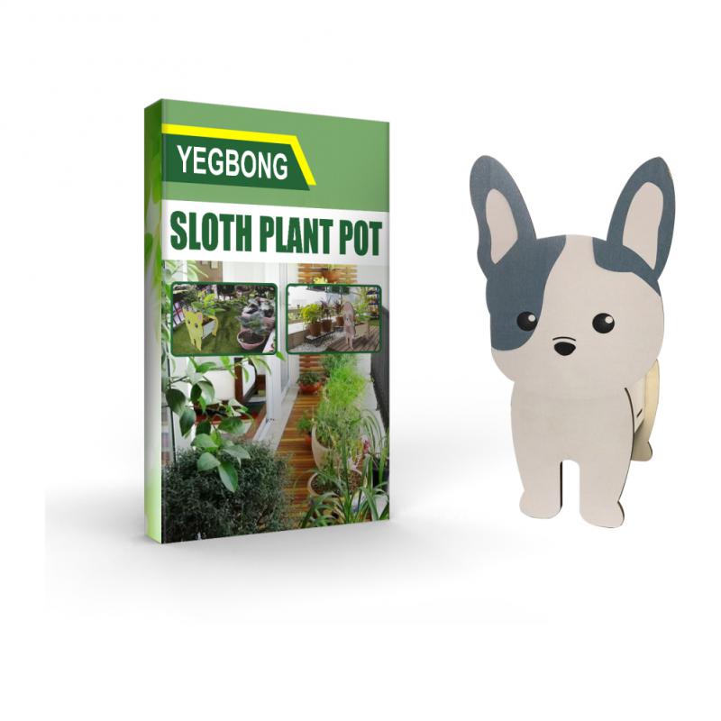 Animal Flower Pots, Plants Garden Decorations Wooden Home Decorations Cartoon Shapes Succulent Potted Plants: 02