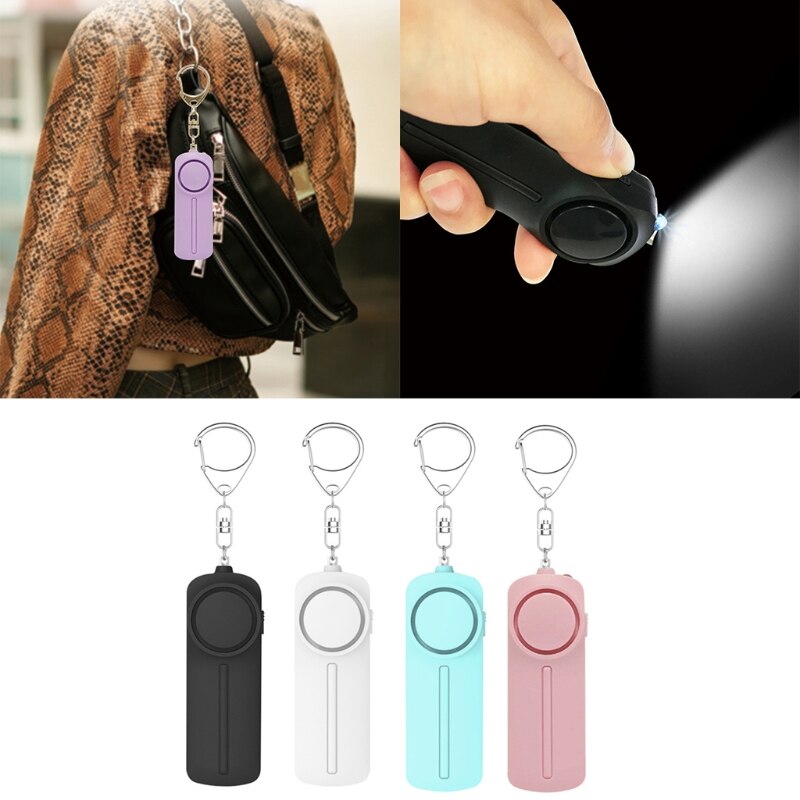 LLavero de alarma Personal 634A para mujer, 1 paquete reutilizable, aprobado por la policía, alarmas de seguridad altas de 130DB, con luz LED