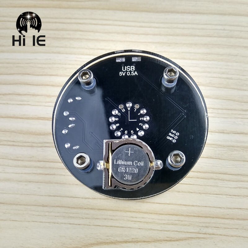 IN-14 Gloed Buis Klok 1-bit Geïntegreerde IN14 Gloed Buis Klok Zeven kleuren RGB LED Nixie klok Geen Buizen