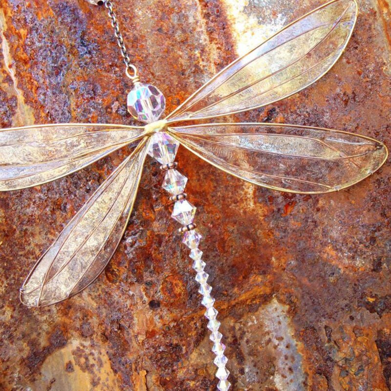 Dragonfly Crystal Dragonfly Window Hanging Decor Crystal Dragonfly Pendant Ornament for Patio Garden Lawn