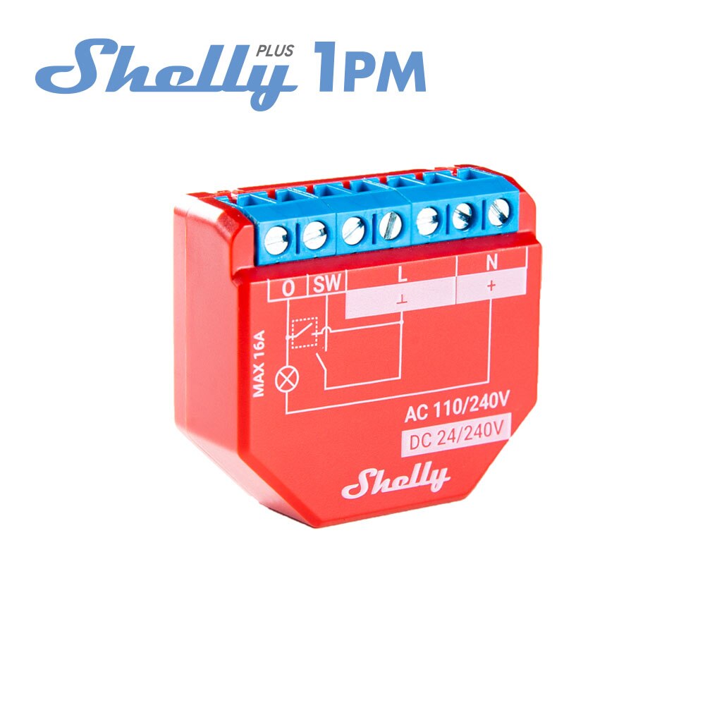 Shelly plus 1pm vida em casa inteligente wi fi interruptor de relé controle e medida gama consumo energia equipamentos escritório: 1 Pcs