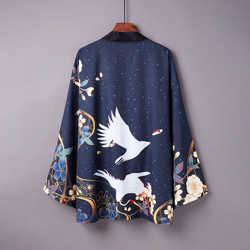 Japanese Kimono Cardigan Men Haori Yukata Male Samurai Costume Clothing Kimono Jacket Mens Kimono Shirt Yukata Haori 12805