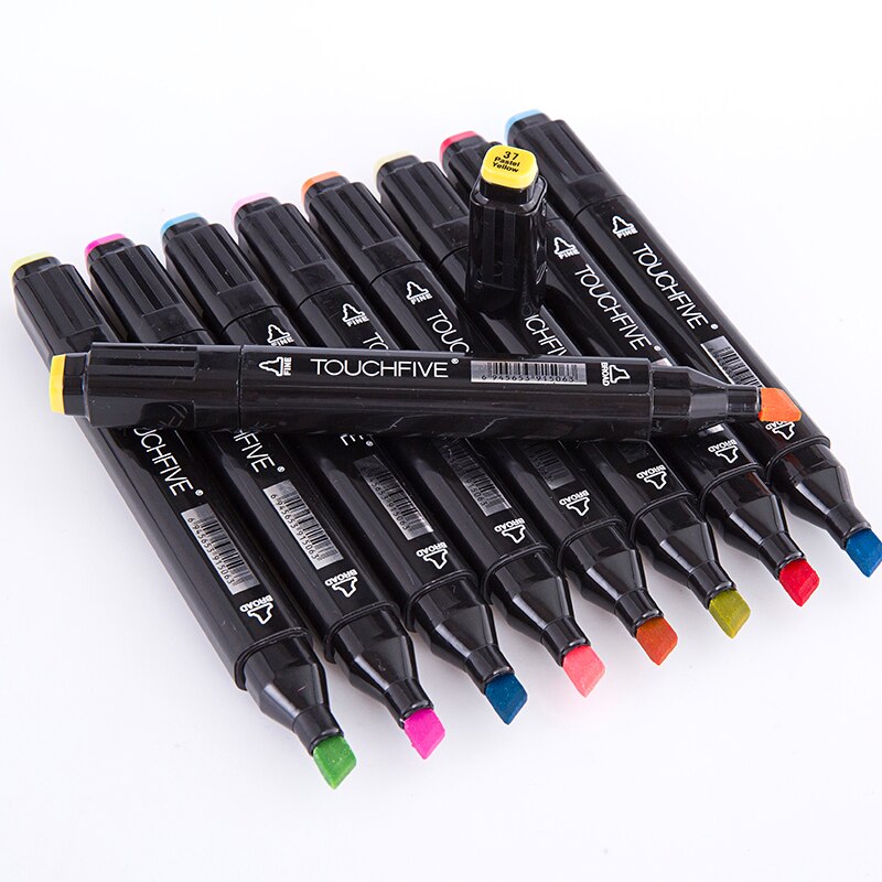 TOUCHFIVE Markers set 12 30 40 80 Colors Dual Tips Alcohol Graphic Sketching Markers Pen for Bookmark Manga Drawing Art Supplies