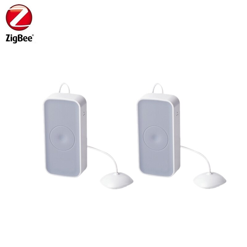 Heiman-Sensor inteligente de fugas de agua Zigbee3.0, Detector de fugas de agua, funciona con la mayoría de las puertas de enlace estándar Zigbee: 2PCS