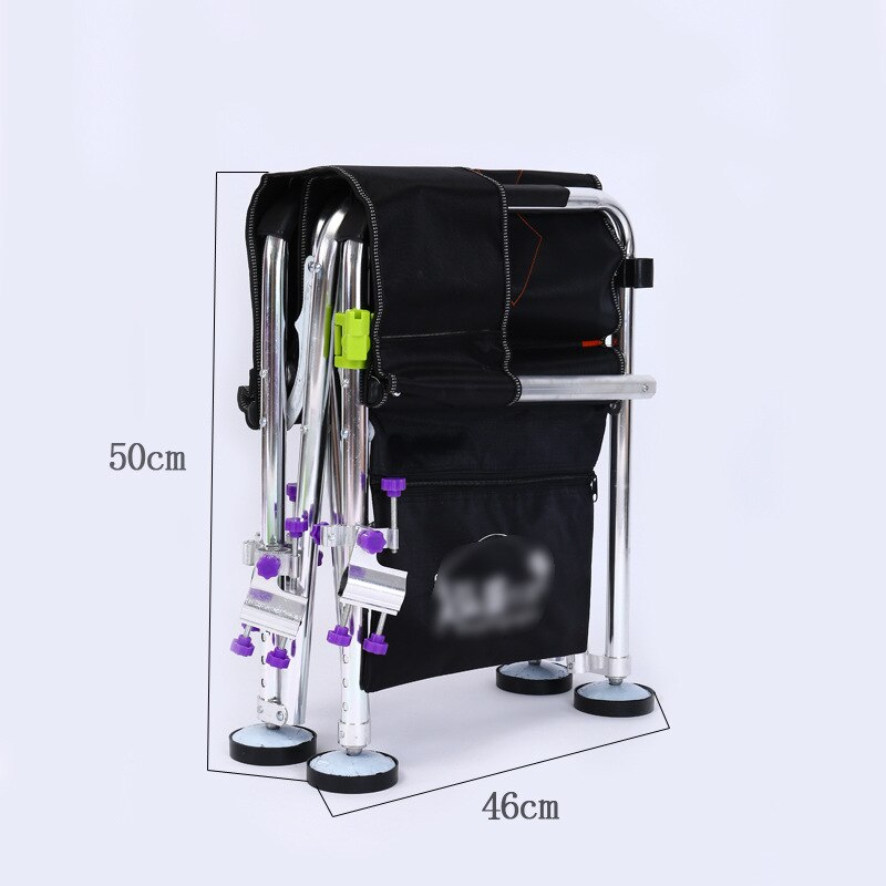 Silla de pesca cuadrada, reposabrazos y cómoda silla de pesca, silla de Director, silla de jefe, sillas de aluminio ultraportátiles