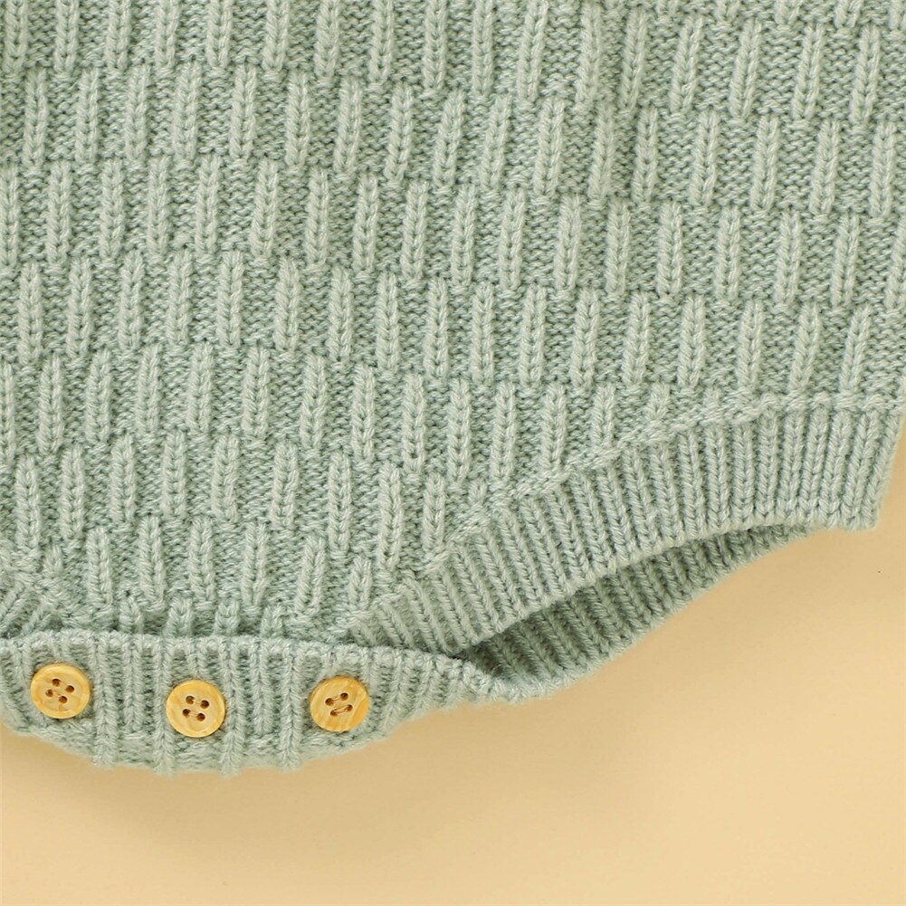 Winter Herbst 3-24M Säuglings Baby Mädchen Gesamt + Hütte Geschmack Einfarbig Ärmelloses Knited Overall zur Seite fahren 2 stücke Outfit