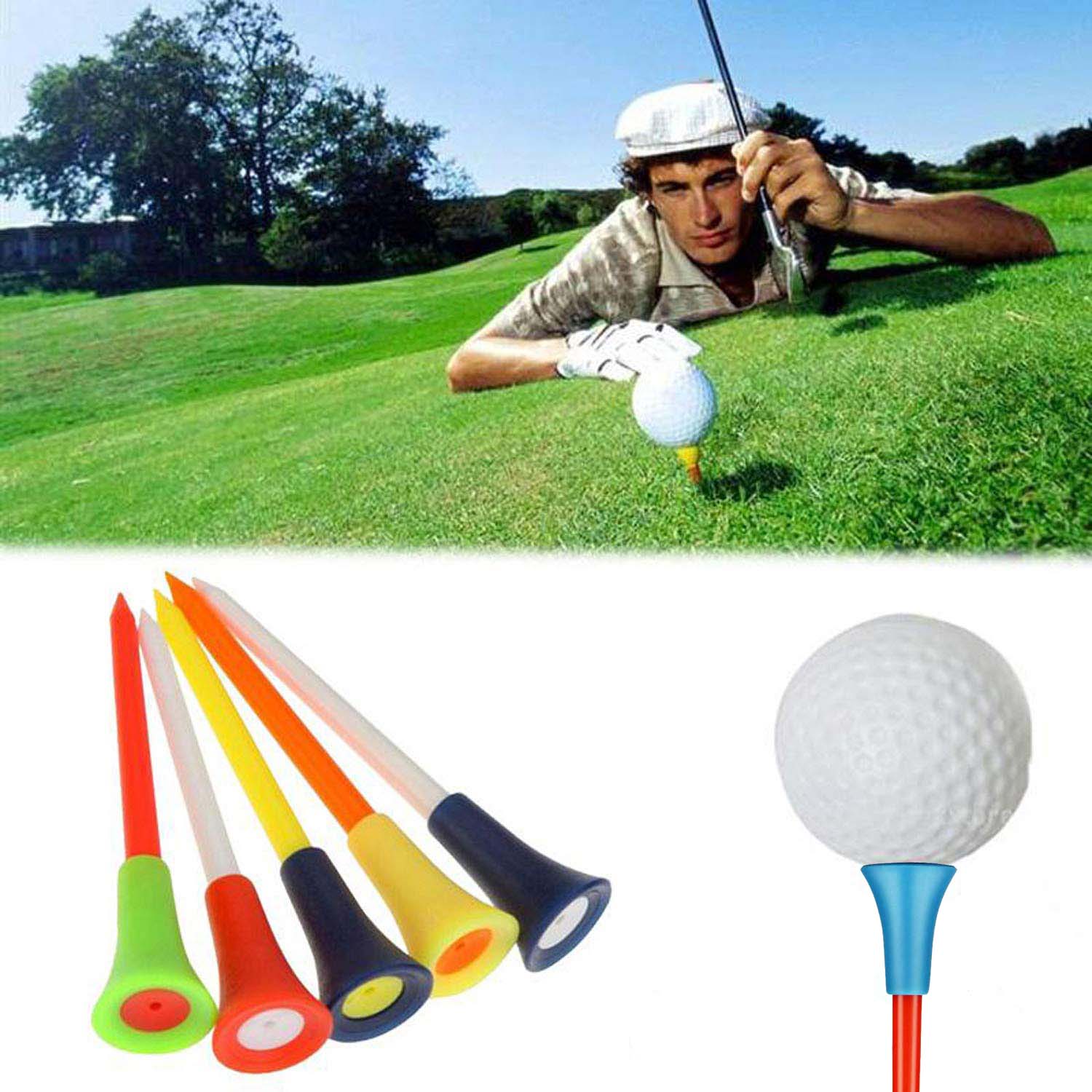30pcs Multi Cor Almofada de Borracha Top Tees De Golfe de Plástico Durável 83mm 70mm 54 milímetros Tee Inquebrável