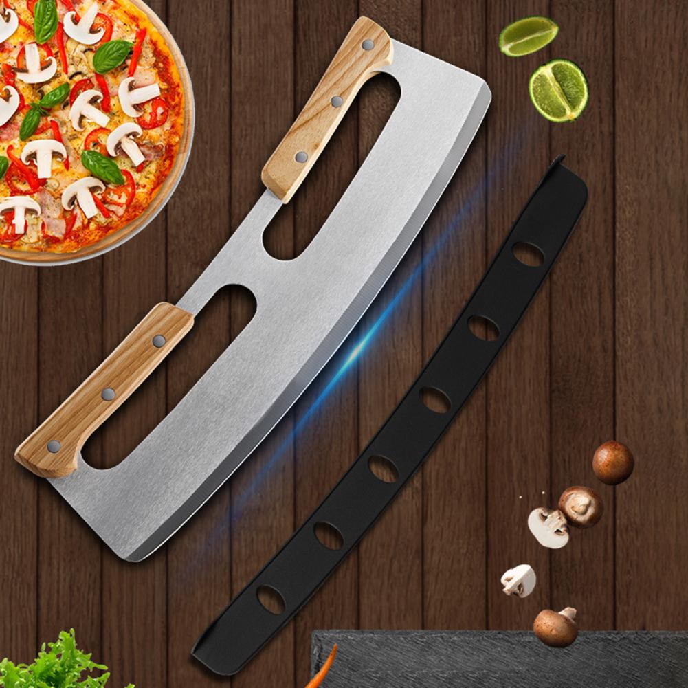Pizza Cutter Wide Application Solid Color Ergonomic Arc-shaped Pizza Cutter Pizza Cutting Divider Pizza Slicer