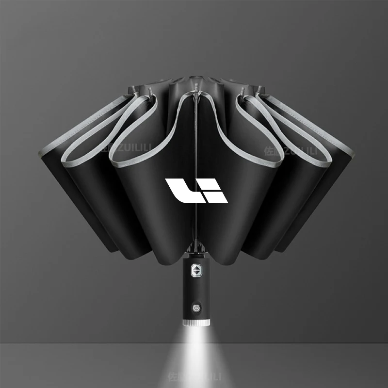 Parasol automático plegable a prueba de viento para coche, sombrilla IDEAL para llevar Li Auto One L6 L7 L8 L9 MEGA, accesorios interiores automotrices: Negro