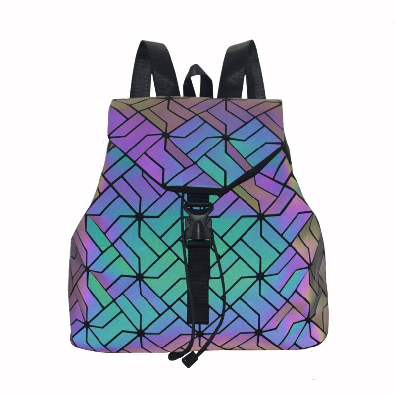 Mochilas de lujo para mujer, bandoleras de , luminosas, geométricas, escolares, holográficas