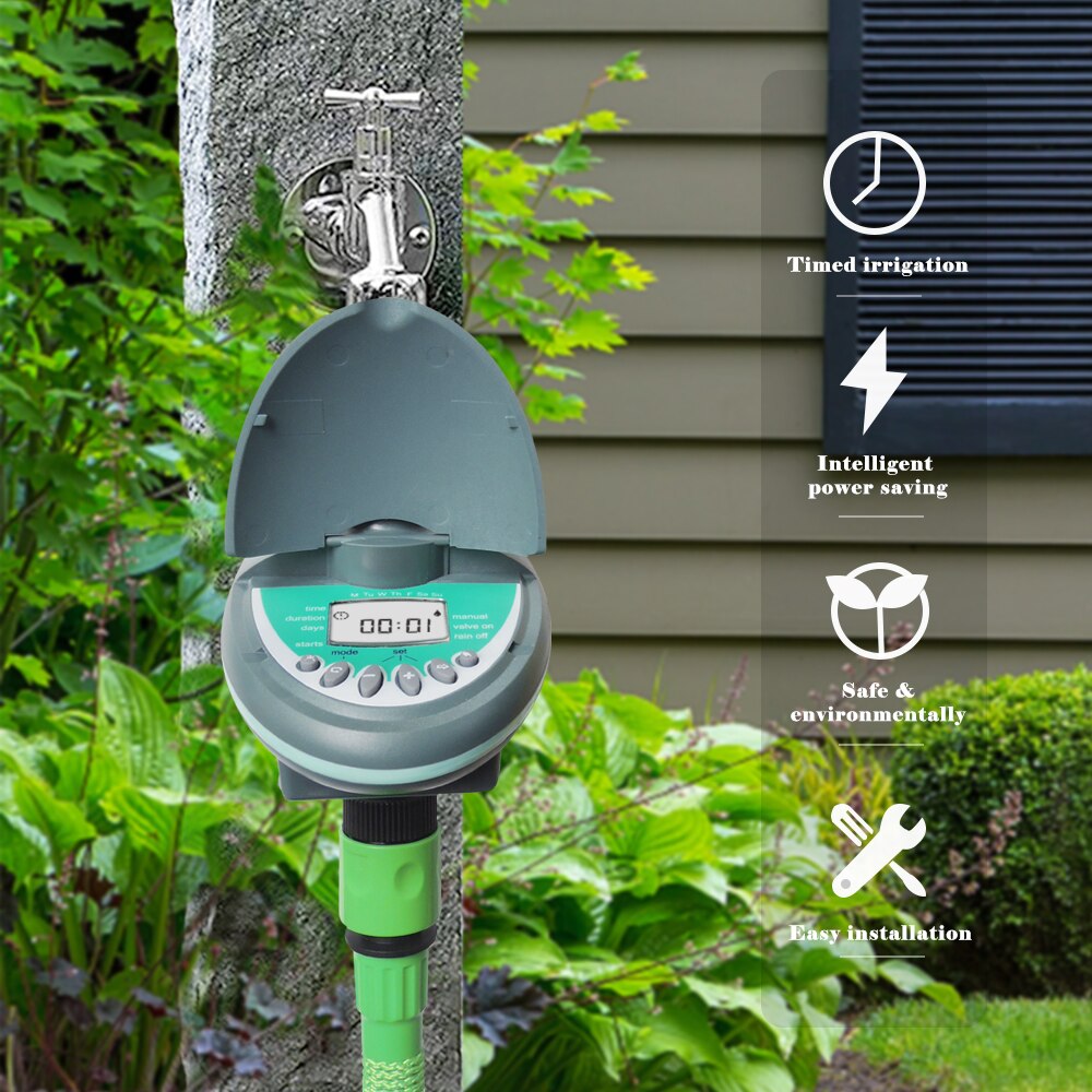 NBBX 6606 Garden Programmable Drip Irrigation kit Watering Timer for Hose End, with Weekly & Daily Programming LED Display