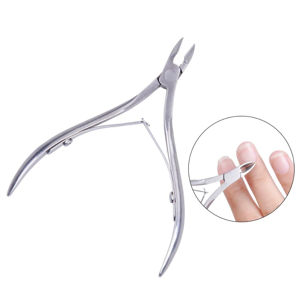 Sliver nagelriem nagelkunst roestvrijstalen knipper manicure tang snijgereedschap voor stijl