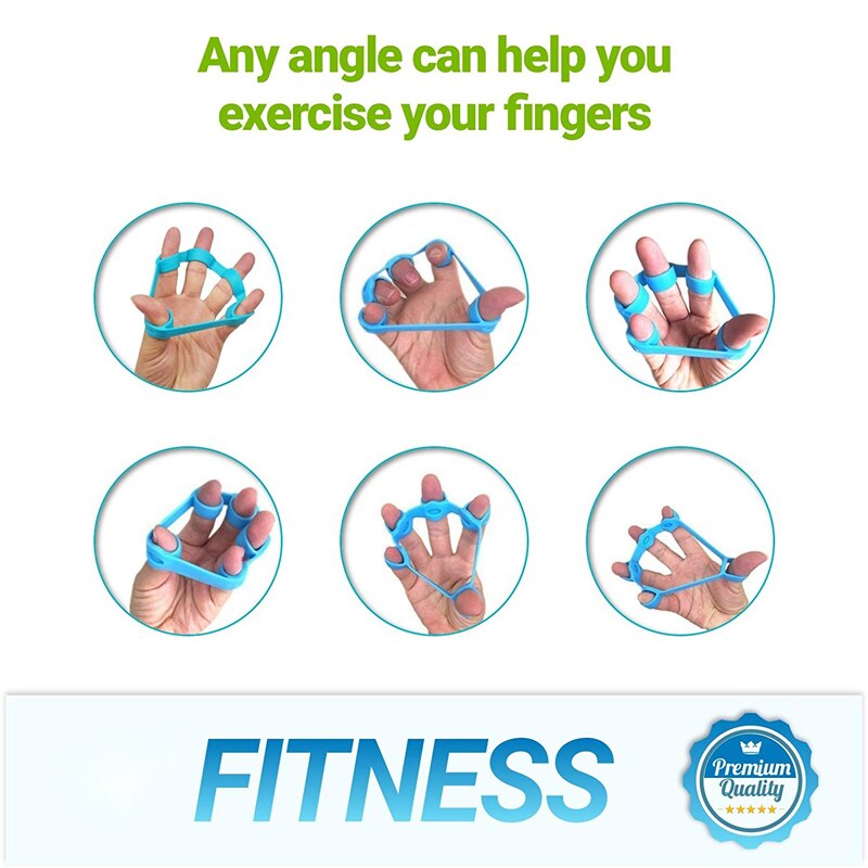 Finger pull ring + modstandsbånd til træning gummislynge pull ring håndgreb ekspander underarm håndledstræning carpal fitness