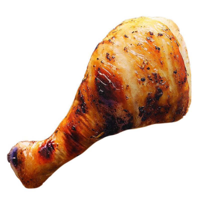 1PC Artificial Food Plush Doll Pillow Funny Fish Chicken Leg Novelty Plush Toy Office Artificial Food Barbecue Pillow: H