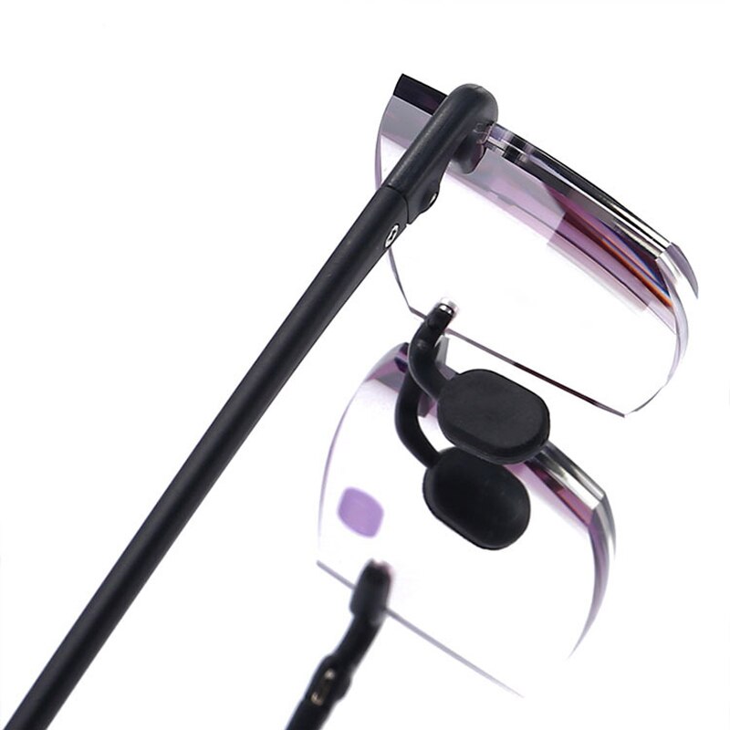 Zilead Anti Blue Light Presbyopic Glasses Frameless Clear Lens Comfortable With Spectacle Case For Women Men +4.0