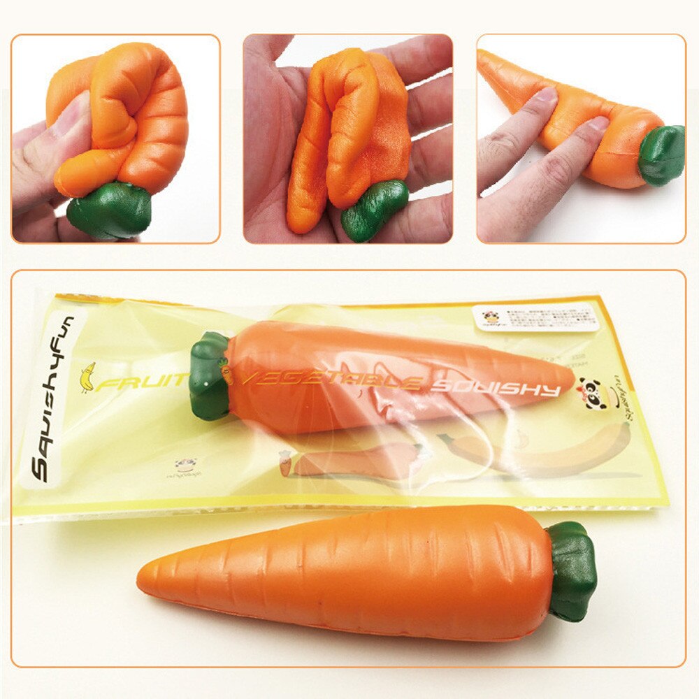 Simulation Carrot Slow Rising Stretch Toy Window Display Photography Props Kitchen Toy Figure Collection #A