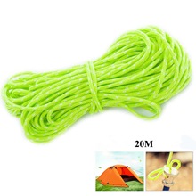 20m/ rulle telt reflekterende linje udendørs camping fluorescerende nylon lysende telt line camping snor presenning husly baldakin telt værktøj