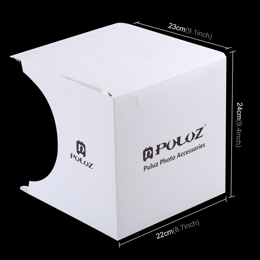 Mini caja de luz plegable para estudio fotográfico, Softbox de 2 paneles de luz LED suave, Kit de fondo fotográfico, caja de luz para cámara DSLR